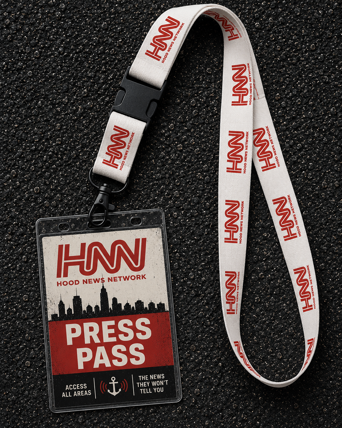 HNN Press Pass & Lanyard — official HNN merchandise